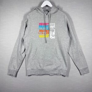 Mr Beast Sweatshirt Hoodie Mens Medium Long Sleeve Pocket Graphic Heathered Gray